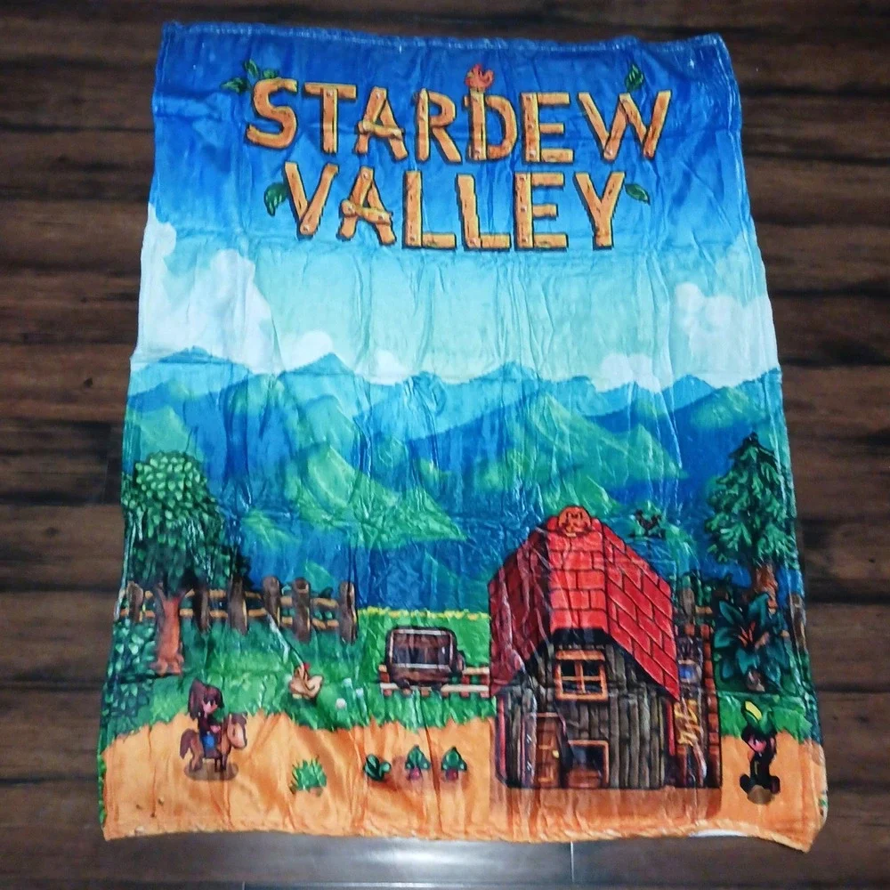 Stardew Valley Fleece Throw Blanket 50x40 Video Game Farmhouse Decor